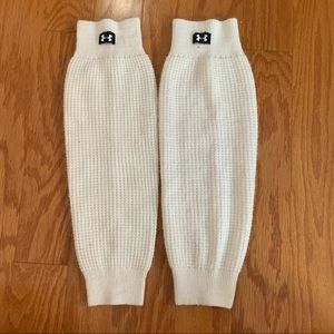 Cream Under Armour leg warmers